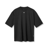 0841. 3D-Lite® 2.0 Lycra® 3/4-Sleeve Oversized Tee - Black "OTWR Block