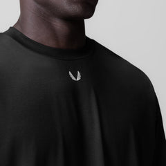 0841. 3D-Lite® 2.0 Lycra® 3/4-Sleeve Oversized Tee - Black "OTWR Block