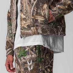 0843. Tech Essential™ Distressed Full Zip Hoodie - Realtree® Camo