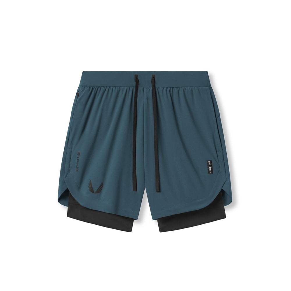 0866. Tetra-Lite® 7" Liner Short - Storm "Wings"/Black