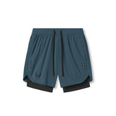 0866. Tetra-Lite® 7" Liner Short - Storm "Wings"/Black