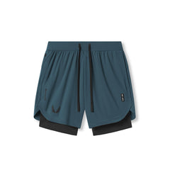 0866. Tetra-Lite® 7" Liner Short - Storm "Wings"/Black
