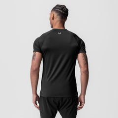 0918. AeroSilver® Fitted Tee - Black "OTWR"