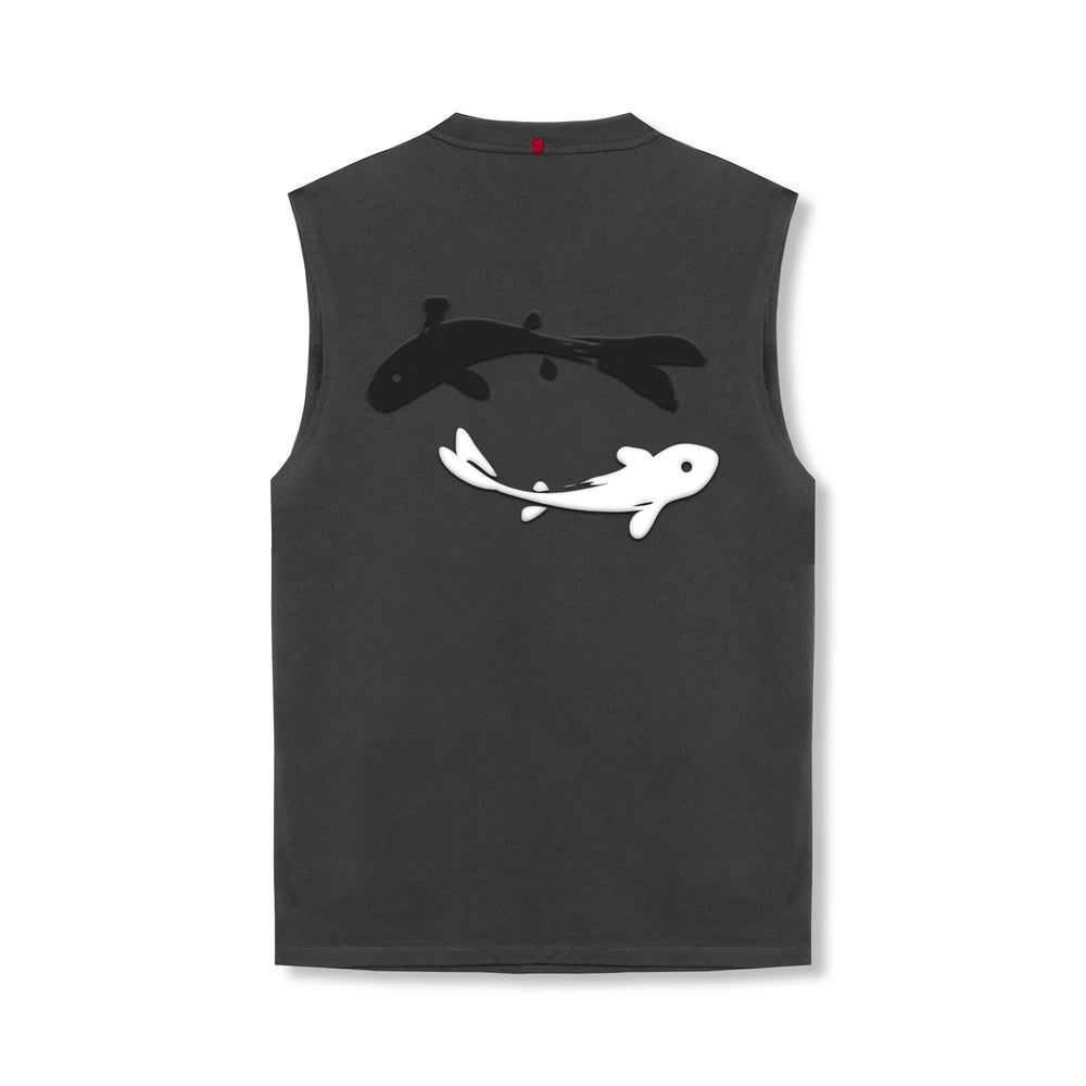 0807. Tech Essential™ Relaxed Cutoff - Space Grey "Koi"