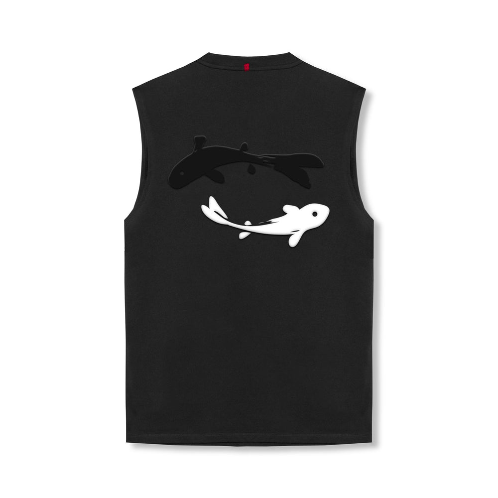 0807. Tech Essential™ Relaxed Cutoff - Black "Koi"
