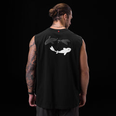 0807. Tech Essential™ Relaxed Cutoff - Black "Koi"