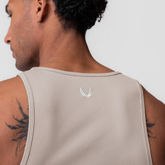 0986. Creora® Tech Ribbed Tank - Chai