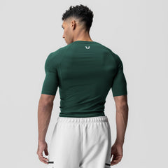 1027. WarpFlexx-Lite® Half-Sleeve Baselayer - Forest Green
