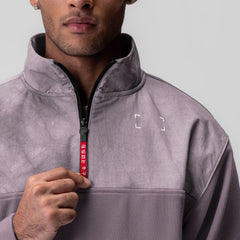 0903. Tech-Terry™ Paneled Quarter Zip - Moonscape "Wave Dye"