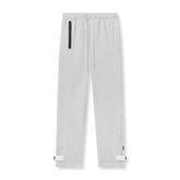 0998. Herringbone Terry Snap Button Sweats - Heather Grey