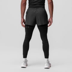 0911. Tetra-Lite® 2-in-1 High Split Legging Short - Space Grey "Cyber"