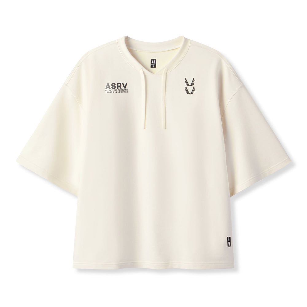 0945. Micro-Terry Warm-Up Tee - Cream