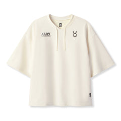0945. Micro-Terry Warm-Up Tee - Cream