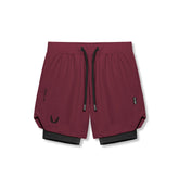 0866. Tetra-Lite® 7" Liner Short - Crimson "Wings"/Black