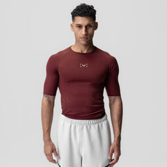 1027. WarpFlexx-Lite® Half-Sleeve Baselayer - Crimson