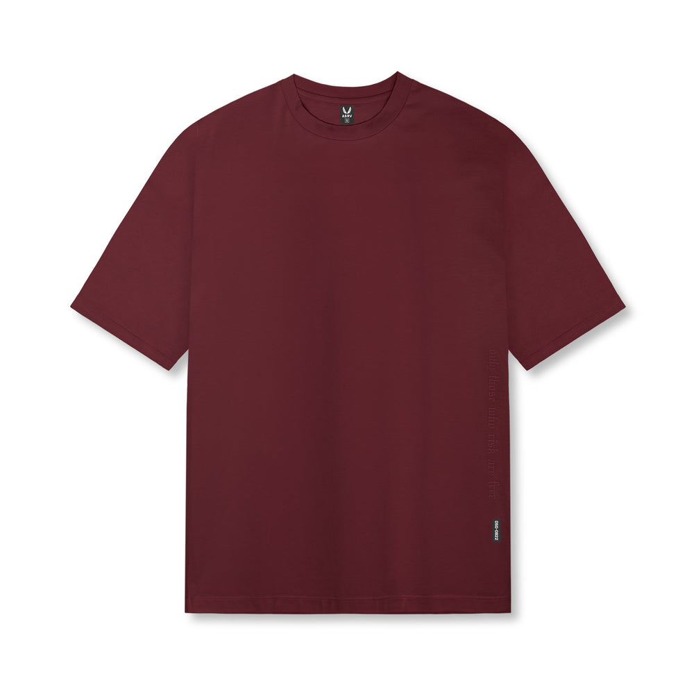 0824. Supima® Oversized Tee - Crimson