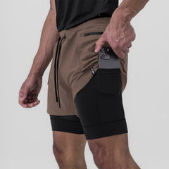 0651. Tetra-Lite® 5" Liner Cargo Short - Deep Taupe