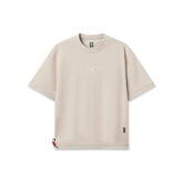 1026. Herringbone Terry Oversized Cinch Tee - Chai