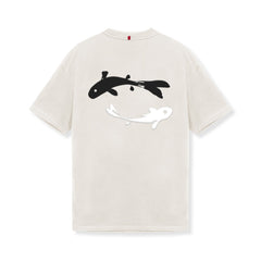 0797. Tech Essential™ Relaxed Tee - Stone "Koi"