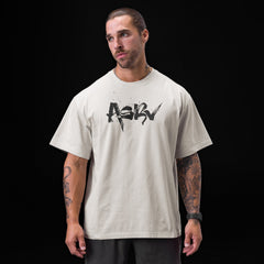 0797. Tech Essential™ Relaxed Tee - Stone "Koi"