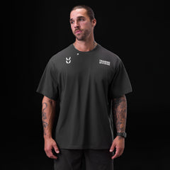 0797. Tech Essential™ Relaxed Tee - Space Grey "TD"