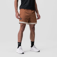 0795. SilverPlus™ Mesh Reversible Short - Rust/Beige