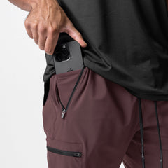 0698. Tetra-Lite® Inlay Pocket High Rib Jogger - Plum