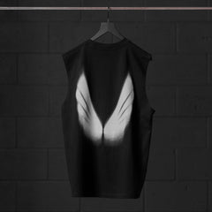 0807. Tech Essential™ Relaxed Cutoff - Black "Signal Lost"