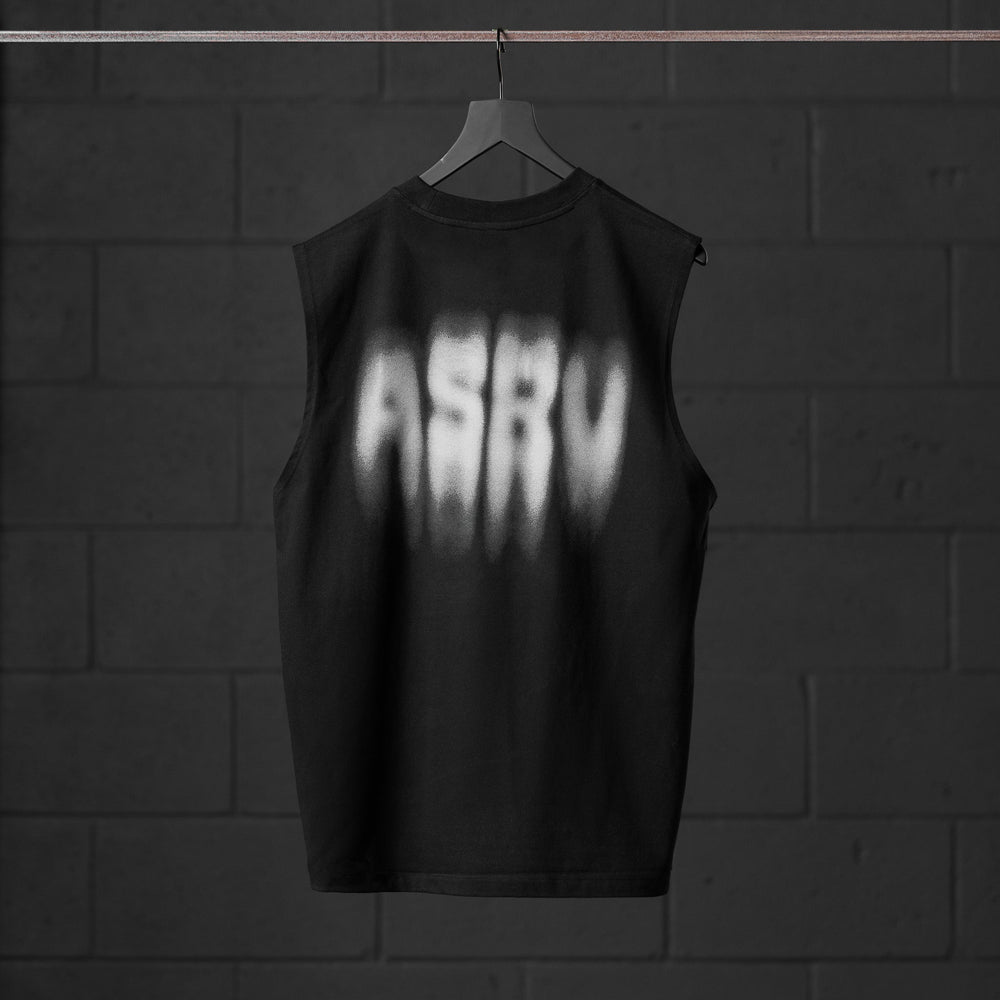 0807. Tech Essential™ Relaxed Cutoff - Black "Motion Blur"