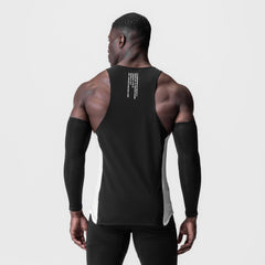 0949. Laser-Vent™ Singlet Tank - Black/White