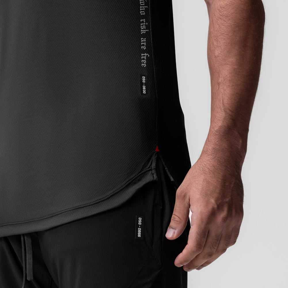 0830. AeroSilver® Tank Top - Black "OTWR"