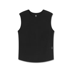 1060. Creora® Cotton Modal Cutoff Tank - Black