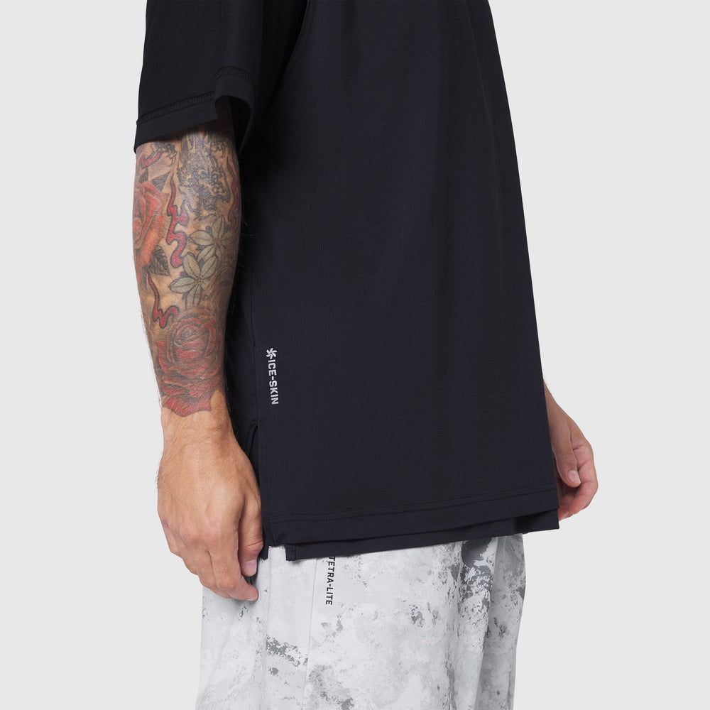 1186. SUPIMA® Ice-Skin™ Reversible Tee - Black/Black