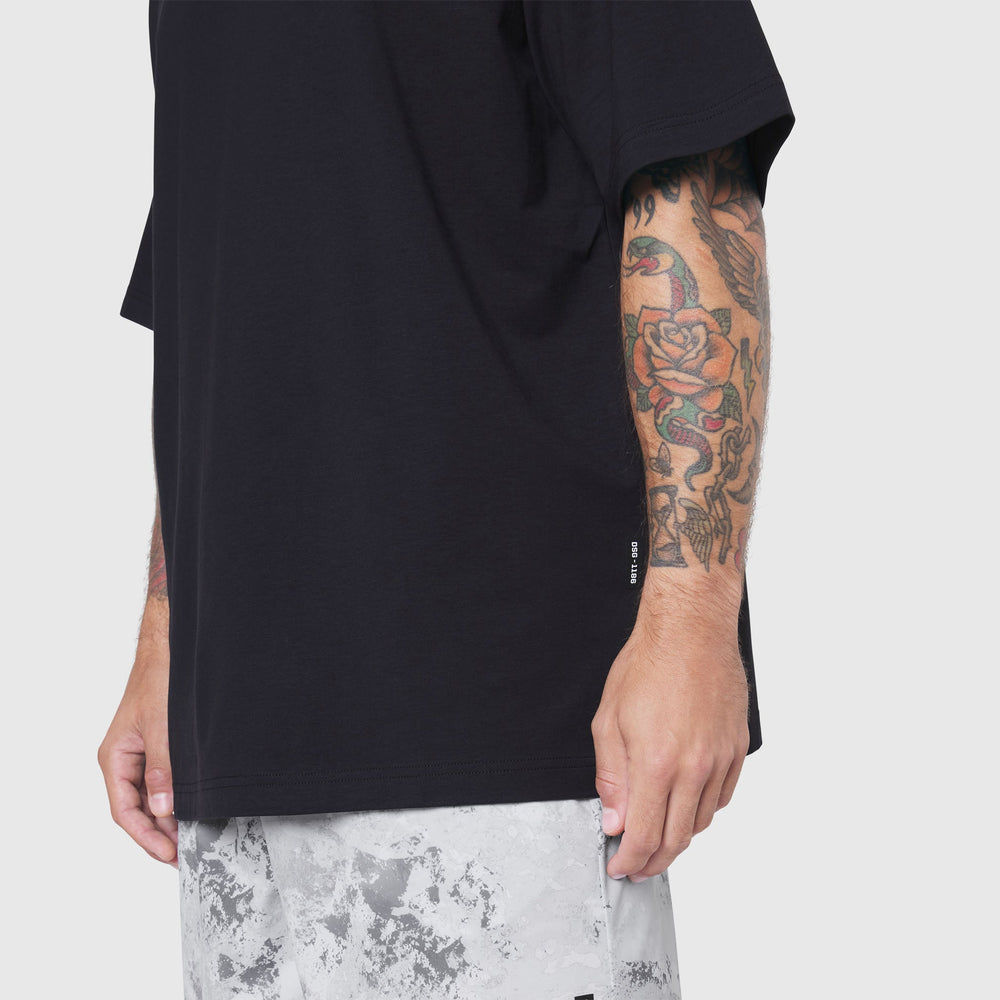1186. SUPIMA® Ice-Skin™ Reversible Tee - Black/Black
