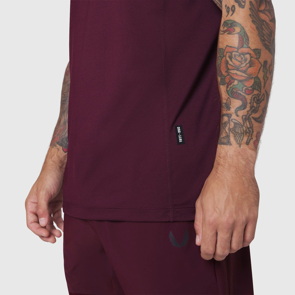 1191. AEROSILVER® UPF50+ Run Tee - Merlot