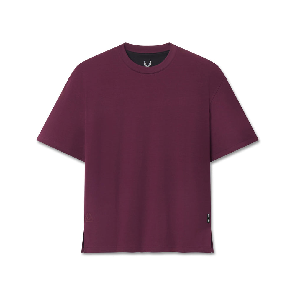 1186. SUPIMA® Ice-Skin™ Reversible Tee - Merlot/Black