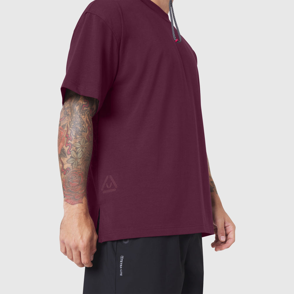 1186. SUPIMA® Ice-Skin™ Reversible Tee - Merlot/Black