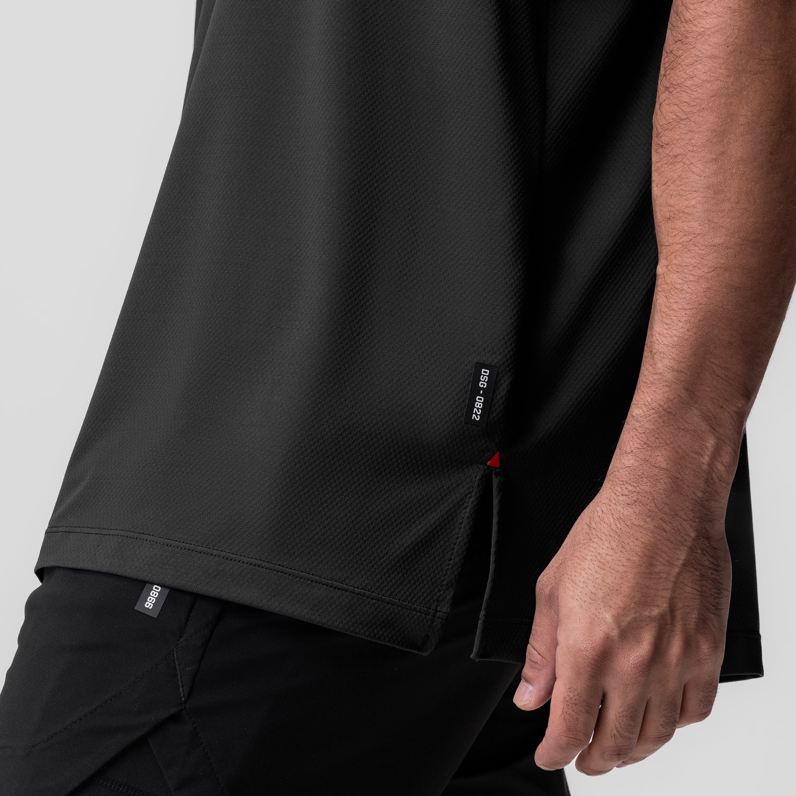 0822. AeroSilver® Oversized Tee - Black "RP"