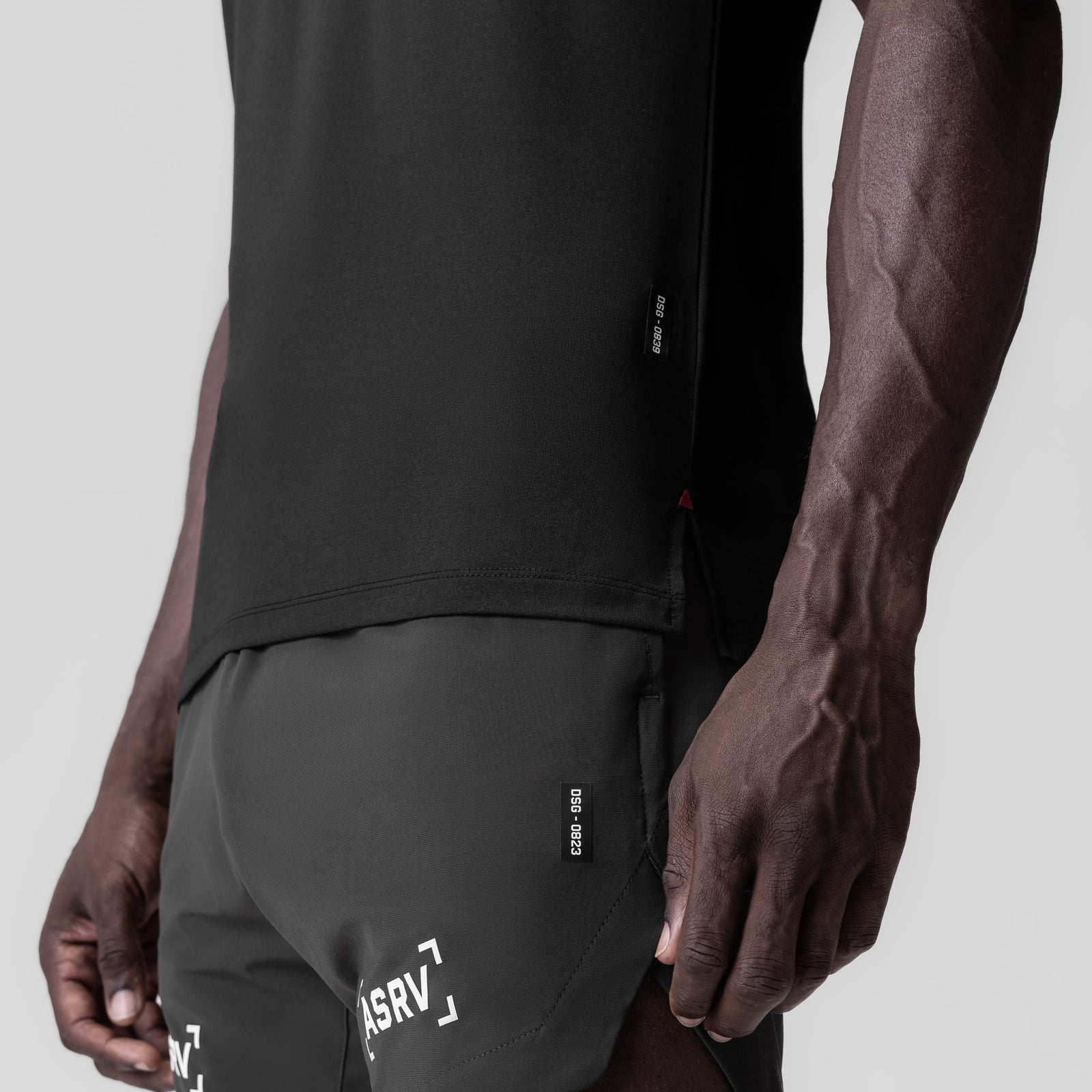 0839. 3D-Lite® 2.0 Lycra® Fitted Tee - Black "Brush Wings"