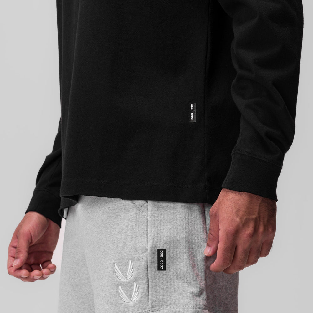 0851. Tech Essential™ Relaxed Long Sleeve - Black