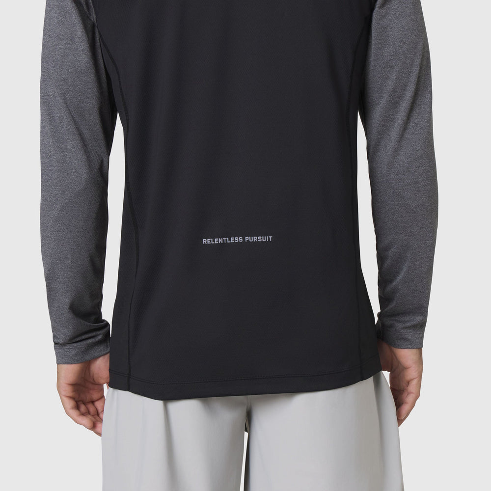 1190. AEROSILVER® UPF50+ Run Long Sleeve - Black
