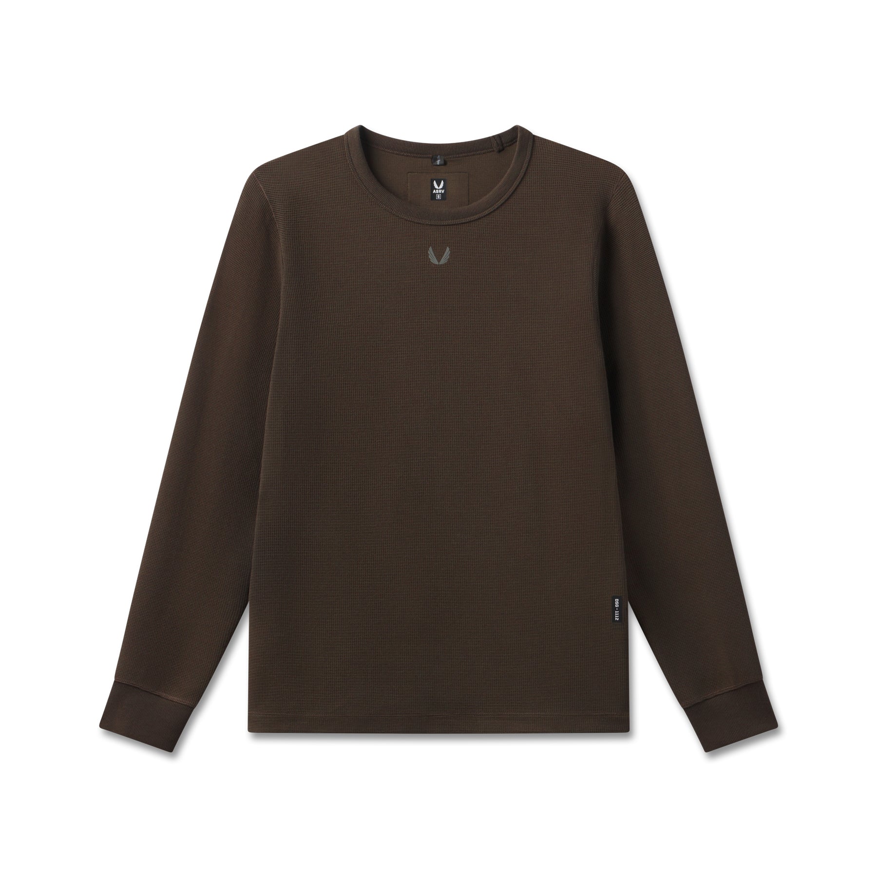 1112. Waffle Knit Longsleeve - Dark Earth