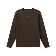 1112. Waffle Knit Longsleeve - Dark Earth