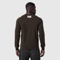 1112. Waffle Knit Longsleeve - Dark Earth