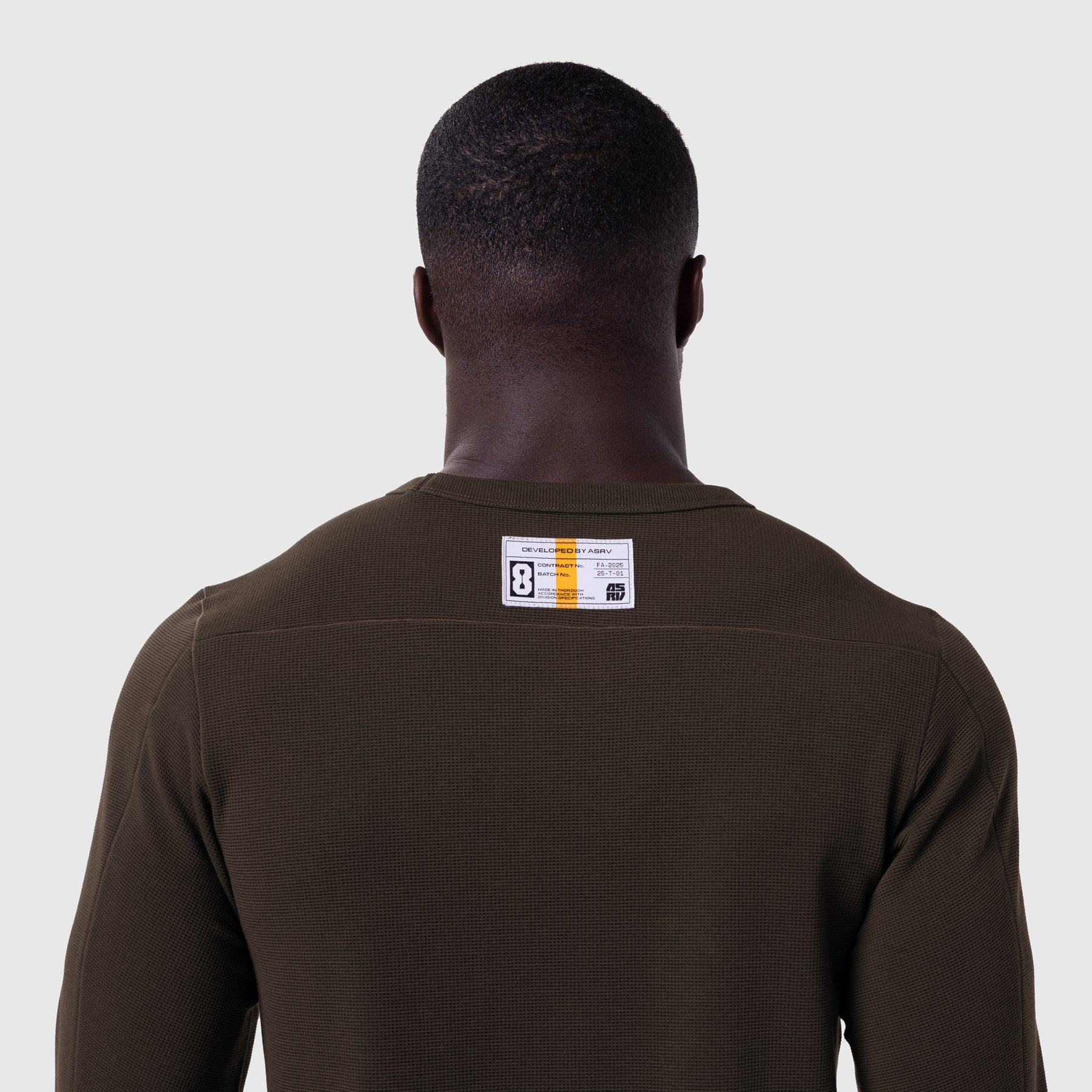 1112. Waffle Knit Longsleeve - Dark Earth