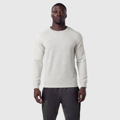 1112. Waffle Knit Longsleeve - Heather Grey