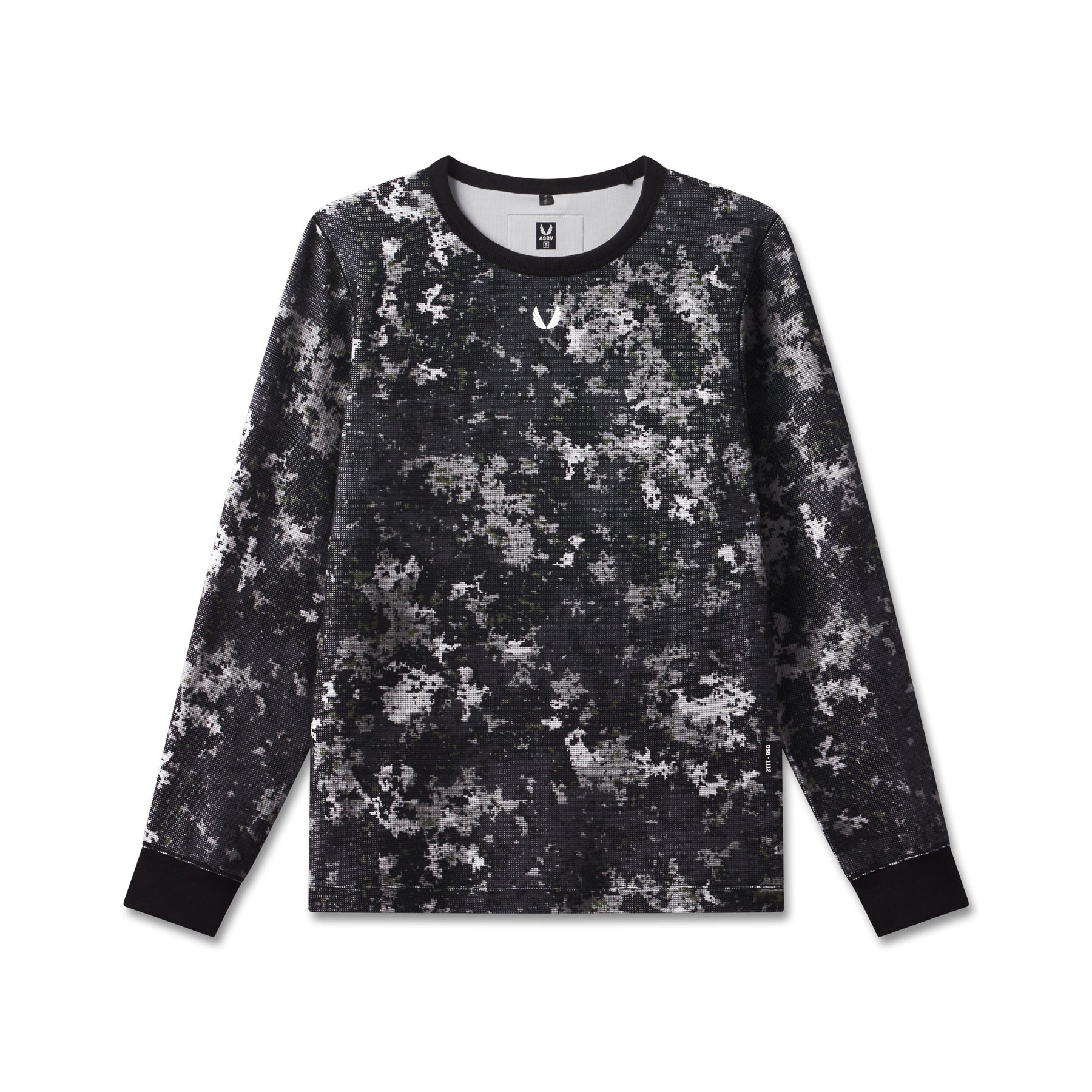 1112. Waffle Knit Longsleeve - Pixel Camo