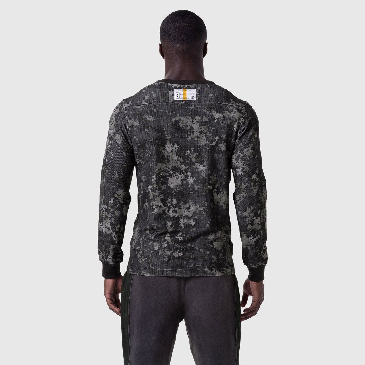 1112. Waffle Knit Longsleeve - Pixel Camo