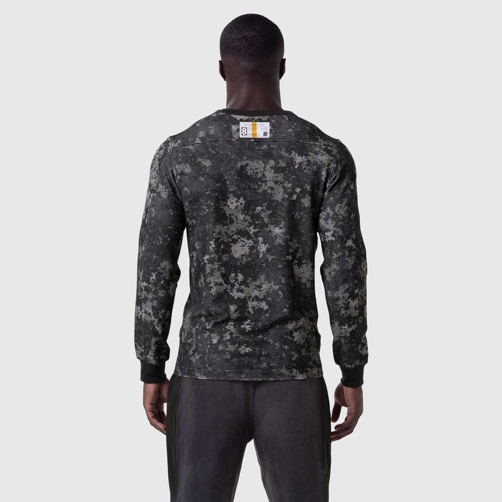 1112. Waffle Knit Longsleeve - Pixel Camo