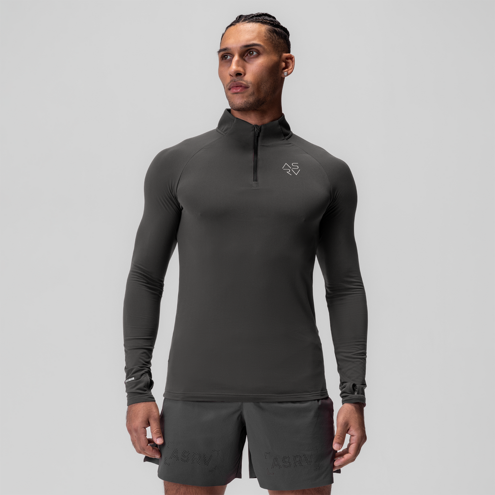 0906. Thermal Training Quarter Zip - Space Grey "Cyber"